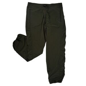 Athleta‎ Women's Activewear Pants Joggers Olive Green Size 14 Ruched Athleisure